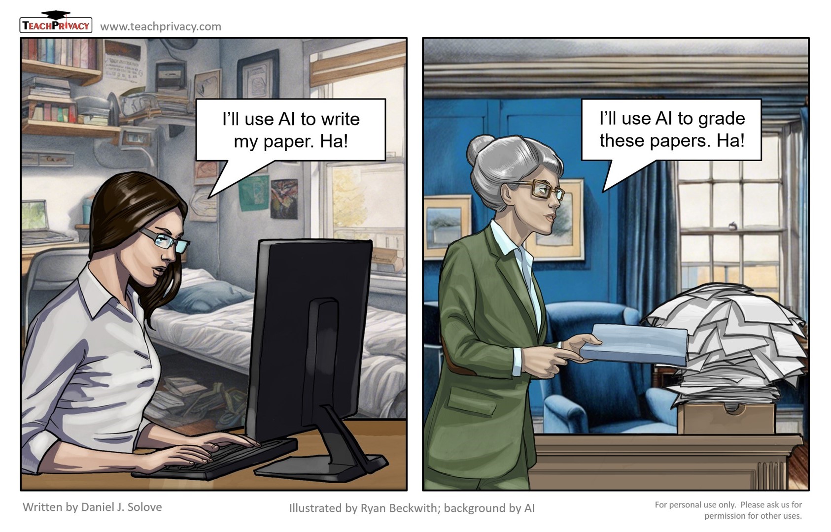 Cartoon AI In Education TeachPrivacy
