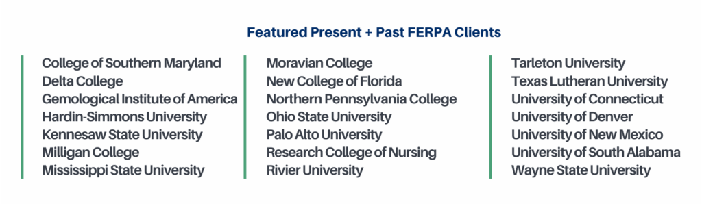 TeachPrivacy FERPA Clients