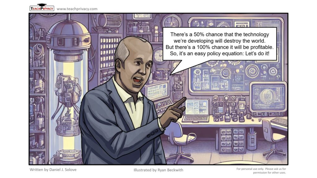 Cartoon Tech Destroy World Profit - TeachPrivacy Training 02 JPG