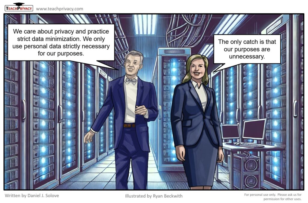 Cartoon Data Minimization - TeachPrivacy Training 06 JPG