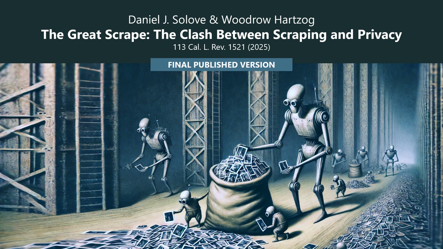 The Great Scrape: The Clash Between Scraping and Privacy