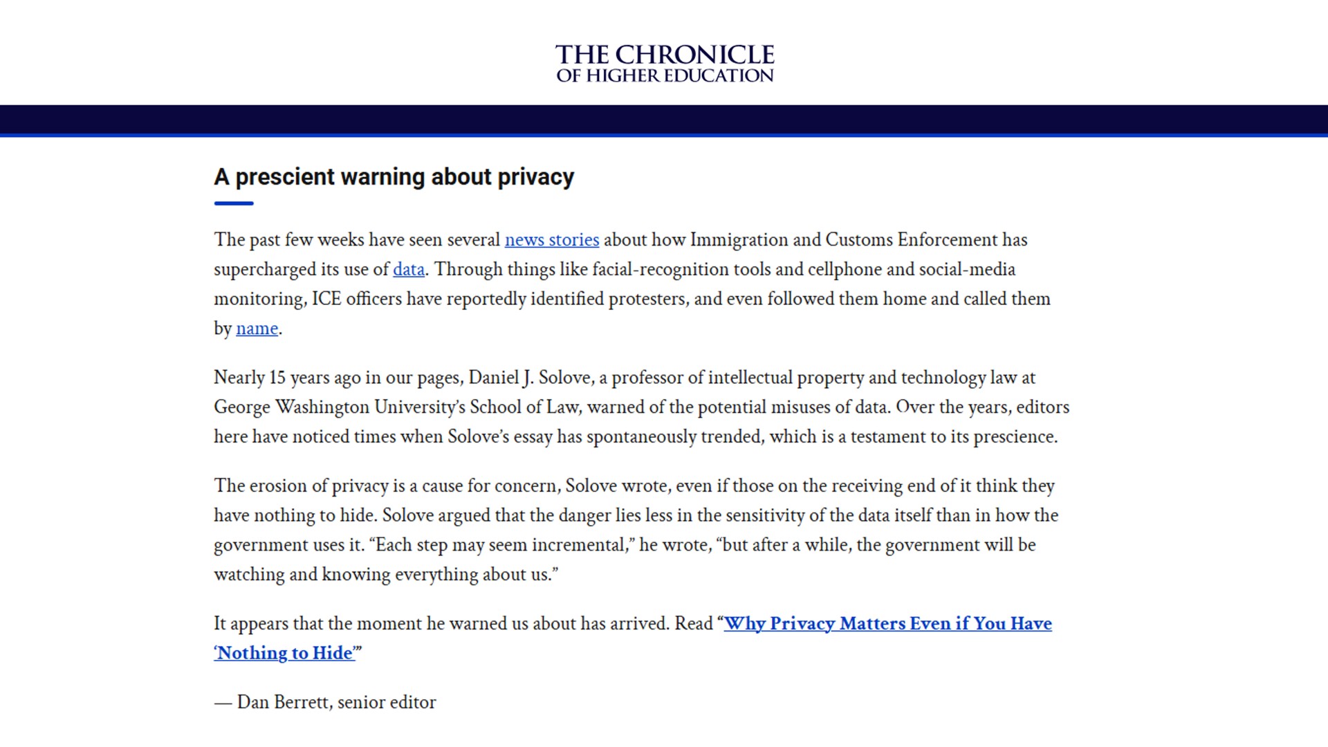 Chronicle of Higher Ed